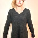 Christopher & Banks  Grey Wool Oversized V-Neck Sweater Photo 1