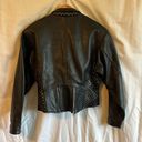 Harley Davidson  Vintage Heavy Thick Leather Oversized Biker Bomber Jacket Small Photo 3