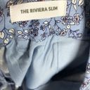 The Loft  Womens Pants Sz 8 The Riviera Slim Blue Floral Crop Cropped Ankle Mid Rise Photo 10