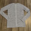 Lululemon Swiftly Tech Gray Striped Long Sleeve Photo 1