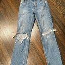 Abercrombie & Fitch Ultra High Rise 90s Straight Blue Jeans Photo 0