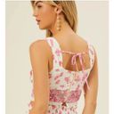 Altar'd State New! 2 Pc Altar’d State XS Fancy Briella Pink Floral Top & Tiered Skirt *love* Photo 1