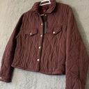 BLANK NYC  37DJ5993 Women’s Burgundy Long Sleeve Quilted Bomber Jacket Size Medium Photo 3