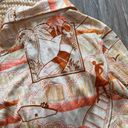 Vintage 1970’s disco Dollar button down Shirt novelty beach scene print Photo 5