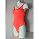 One Piece Votique Neon Orange Scoop Neck Slinky Stretch Bodysuit  Size Large Photo 2