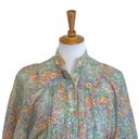 The Row Front Center Peasant Sleeve Blouse Green Size M Floral Vintage Boho Cottage Photo 3