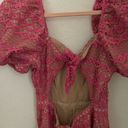 Adelyn Rae  Praya Tie Back Crochet Lace Sorbet Pink Romper Size S Photo 7