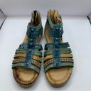 The Moon Earth Bay Sapphire Blue Gladiator Sandal Women’s Size 5B Photo 1