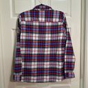 L.L.Bean Women’s  Long Sleeve Button Down Flannel Shirt Red Blue Plaid Sz Large Photo 4