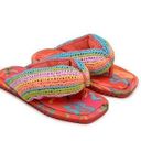 Farm Rio  Toucans Crochet Puffy Flip Flop Toucans Puffy Womens Size 6 Photo 0