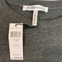 BCBGeneration NWT  Heather Gray Long Sleeve Round Neck Sweater Dress Lace Bottom Photo 7