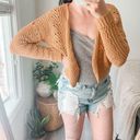 The Moon  & Madison Open Knit Shrug Cardigan Sweater Small Golden Mustard Yellow Photo 0