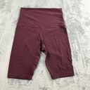 Lululemon  Womens Align Bike Shorts Size 6 Maroon High Rise 10" Soft Athletic Photo 1