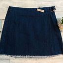 Madewell ⭐️NEW⭐️ Denim Raw Hem Wrap Skirt Photo 4