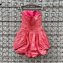 Jessica McClintock Vintage 80s 90s  coral bubble strapless ruched prom dress Photo 4