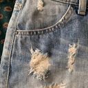 Guess High Waisted Denim Distressed Shorts Photo 5