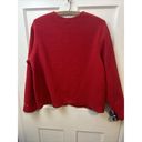 Croft & Barrow Vintage  Winter Penguin Skiing Cardigan Red Grandmacore Sweater Photo 1