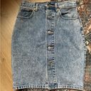 Levi's Levi’s Premium Denim Vintage Wash Button Front Denim Skirt Photo 2