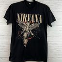 None Nirvana Black Graphic Crew Neck Tee Size S Photo 0