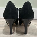 Anne Klein  AK Winka Black Suede Leather High Heels Slip On Dress Shoes Size 9.5 Photo 4