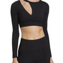 n:philanthropy  Black Roxbury Cropped Long Sleeve Slash Top Size Small New Photo 0