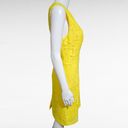 Rsvp  By Talbots Yellow Leaf Lace Sleeveless Sheath Dress Size 8 Photo 3