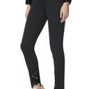 Sam Edelman  Black The Stiletto High Rise Skinny Ankle Lace Hem Jeans 24 Photo 0