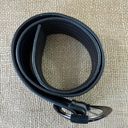 White House | Black Market WHBM Wide Black And Gray Leather Suede Belt S 27-31 Inches  Photo 10
