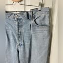 AGOLDE  Womens Dax Upsized Wide Leg Pleated Light Wash Jeans in Sideline 31 Photo 4