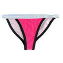 Beach Riot NEW  Becca Colorblock Neon Pink White Black Bikini Bottoms Size Small Photo 2