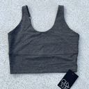 Chaser Gray  Strappy Scoop Neck Sports Bra Photo 1