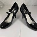 Shiekh  Black Shinny Heels with Strap - Size 9 Photo 5