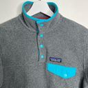 Patagonia   Synchilla Snap T fleece pullover gray/teal  Size XS Photo 2