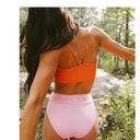 NWT Nani paintbrush surf crop orange and white size large Photo 3