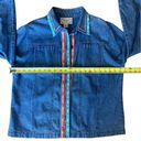 Tantrums Blue Denim Rick Rack & Ribbon Jacket 100% Cotton Womens Size XL Photo 7