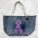 Little Earth Indianapolis Colts Blue Denim Breast Cancer Tote Bag Photo 0