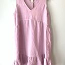 Cynthia Rowley NWT  Lilac Lavender Linen Ruffle Dress Medium M NEW Photo 7