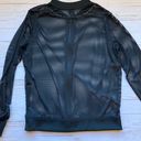 Victoria's Secret Sport All Over Mesh Bomber Jacket Black Sz S Photo 2