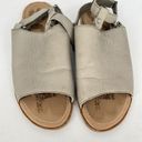 Sorel  Ella Mule Ankle Strappy Roman Sandal Grey Beige Leather Women’s Size 7.5 Photo 3