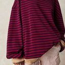 Free People NWOT  We the Free Classic Striped Oversized Crewneck Nautical Combo M Photo 0