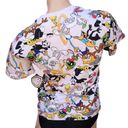 Looney Tunes  Classic Cartoon Characters White Graphic T-Shirt Women's Small Photo 2