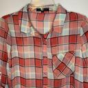 Hot & Delicious  Womens Sheer Button-Up Plaid Size Small Photo 1