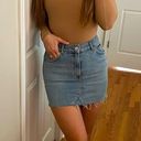 Topshop  motto denim jean high rise mini skirt! Size 6 Photo 0