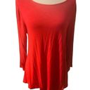 cupio  Red 3/4in Sleeve Blouse Size XL Photo 5