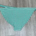 Topshop  Women's Green/White Gingham Moderate Coverage Bikini Swim Bottoms sz 8 Photo 2