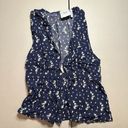 L'Academie L’Academie blue floral peplum tank small Photo 2