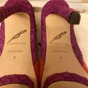 Brian Atwood  PURPLE & ORANGE STILETTO SHOES SIZE 7 Photo 4