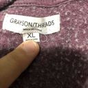 Grayson Threads  burnt out wine heart hooded sweatshirt women’s size XL‎ purple Photo 6
