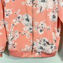 Love Tree  Women's Pink Floral Full Zip Bomber Jacket Size S Photo 3