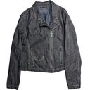 Krass&co Bootheel Trading  Sheryl Crow Dark Wash Denim Offset Zip Motorcycle Jacket S Photo 0